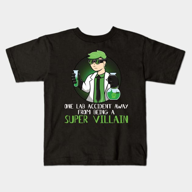 Funny Science Chemistry Laboratory Villain Lab Kids T-Shirt by jkshirts